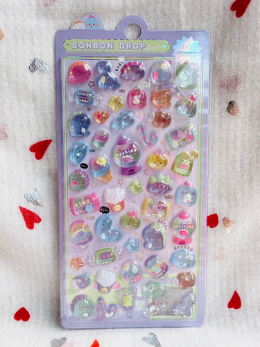 3D Crystal Stickers BonBon Drop Bonbonland Candy Pop Kawaii Toys